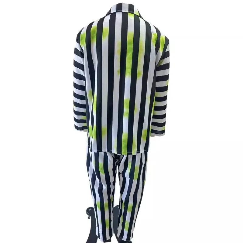 COS Clothing Clothes Underworld Magus Cosplay Movie Beetle Juice Good To Sell Clothes Cos Striped Suit Мускульный Костюм