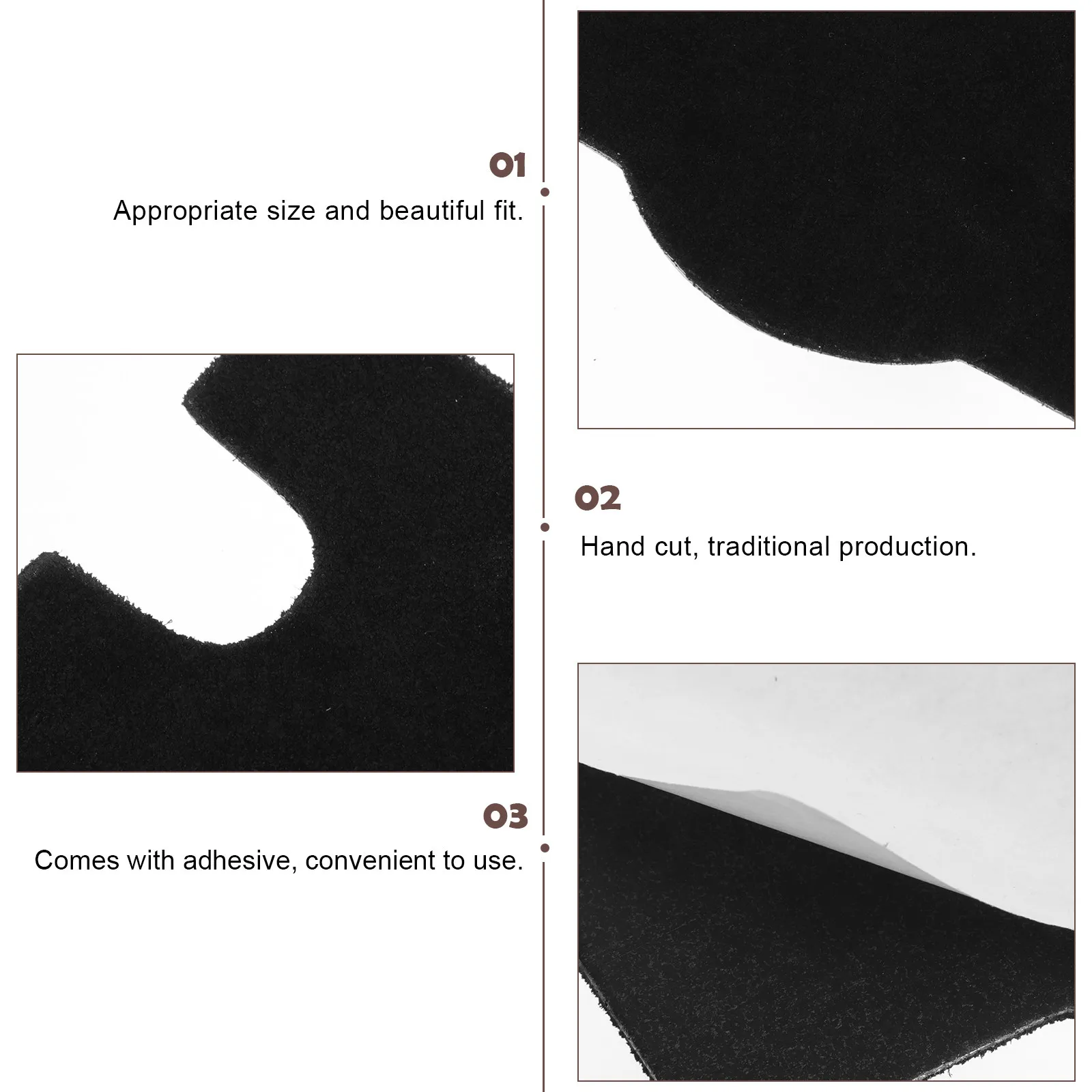 

2 шт. противоскользящие накладки из воловьей кожи для эрху, легкие износостойкие подушечки для люйцинь и пипа, аксессуары для музыкальных инструментов