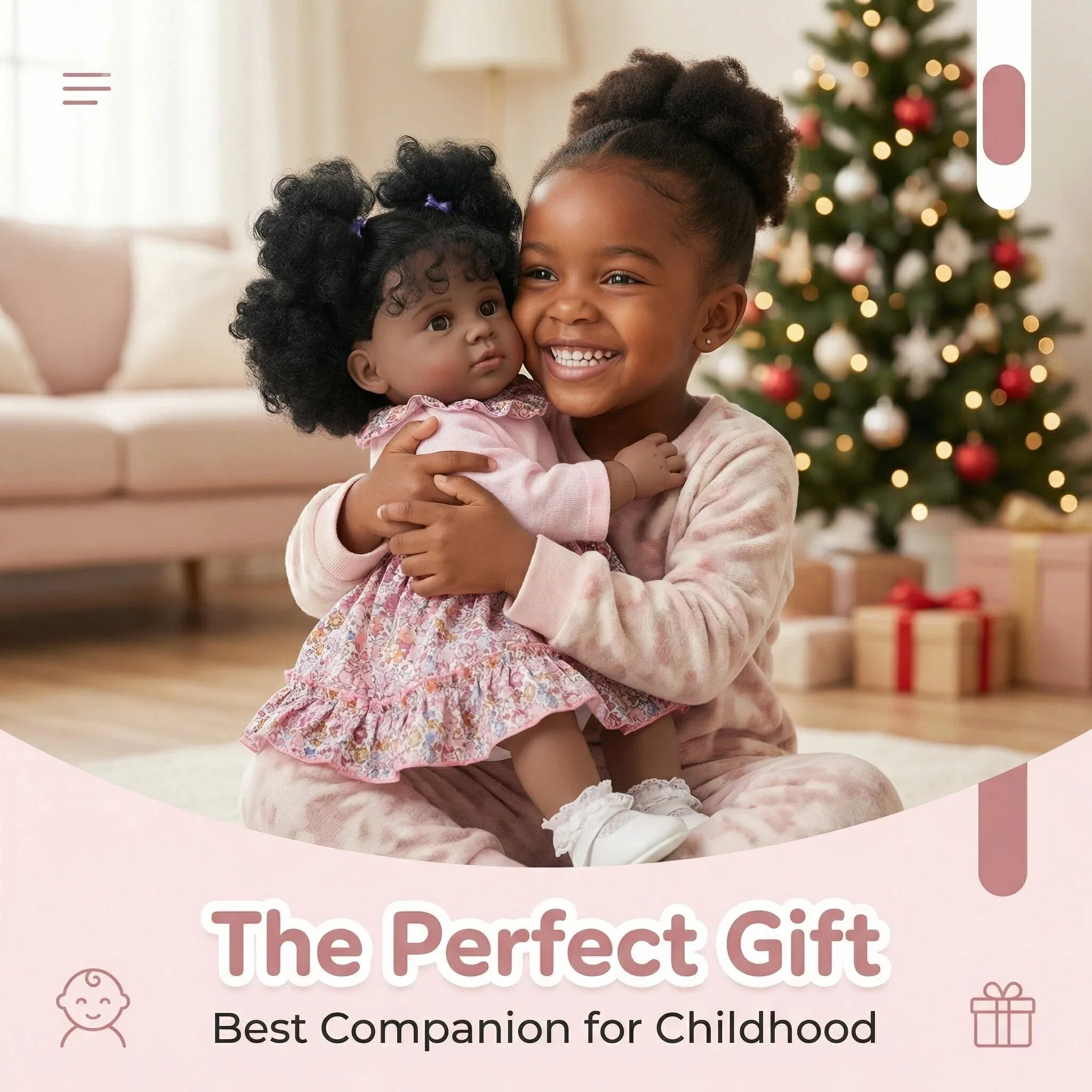 

1PC 24 "Reborn doll, hand root curly hair,Reborn Toddler Lifelike Princess High Quality Hand Paint Multiple layers with Visible