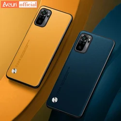Luxury PU Leather Case For Redmi Note 10 10S Note10 S 4G Back Cover Matte Silicone Protection Phone Case For Xiaomi Mi Poco M5S
