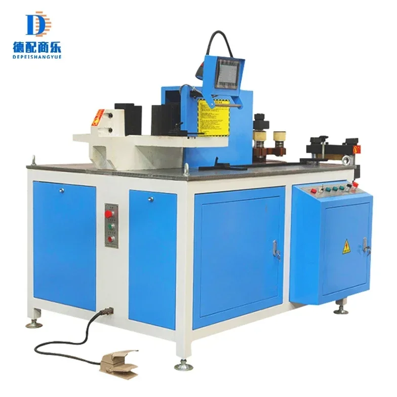 Máquina dobladora de punzonado y corte de barra colectora hidráulica DESAN, construcción de motor personalizada máxima de caja tres en uno
