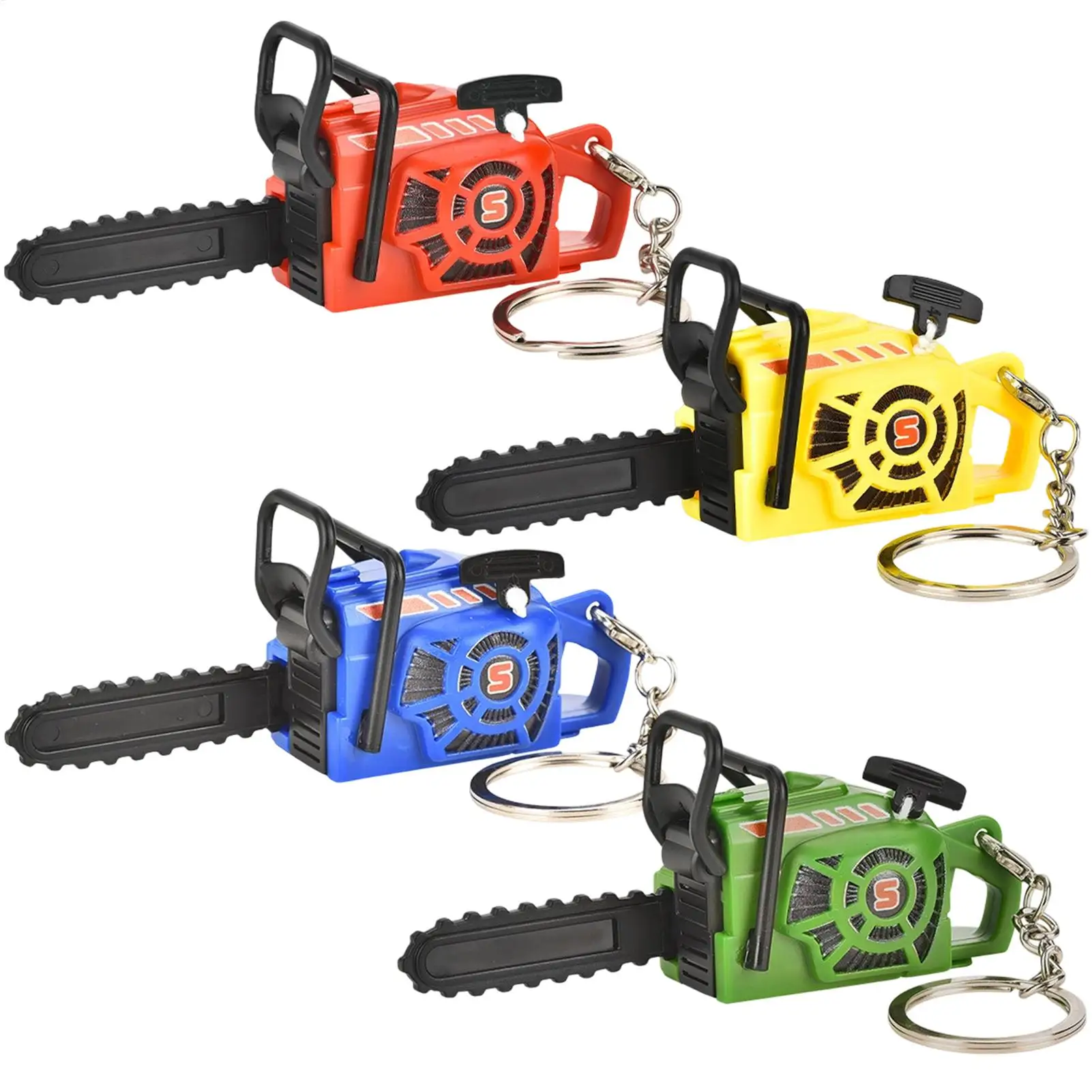 ABS Toy Chainsaw Keychain Stress Relief Toy for Keys Backpack Bag pendant Mini Chainsaw Toy Funny Gift Gadget Chainsaw Key Ring