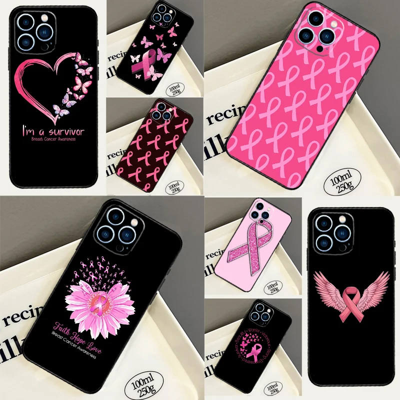 

Girl Breast Cancer Pink Ribbon Phone Case For Xiaomi Redmi Note 14 Pro 12 11 9 10 13 Pro 11S 12S 10C 12C 13C 14C Cover Coque