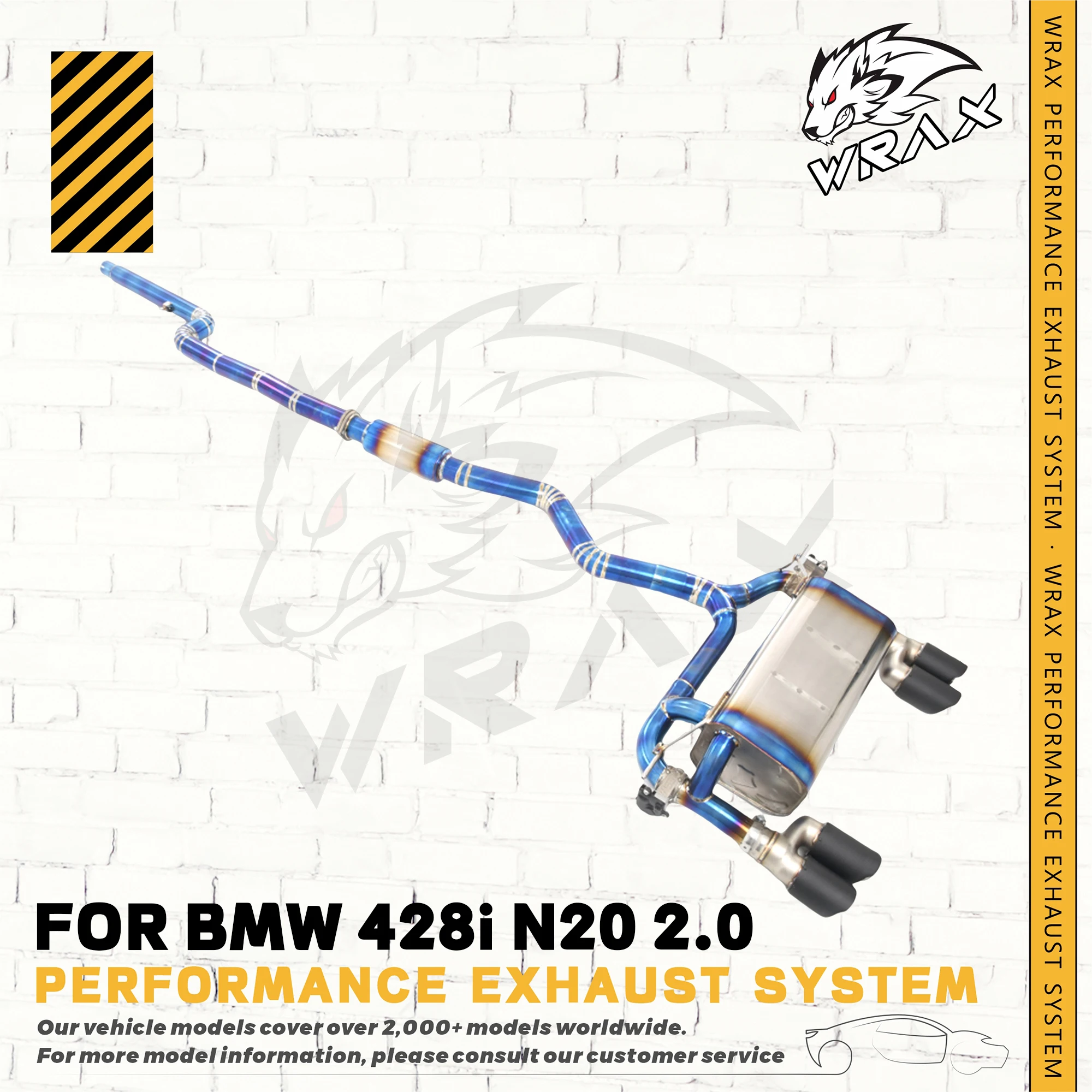 

WRAX Racing Performance Catback глушитель трубы спортивный звук для BMW 428i F32 2,0 автоаксессуары прямая замена