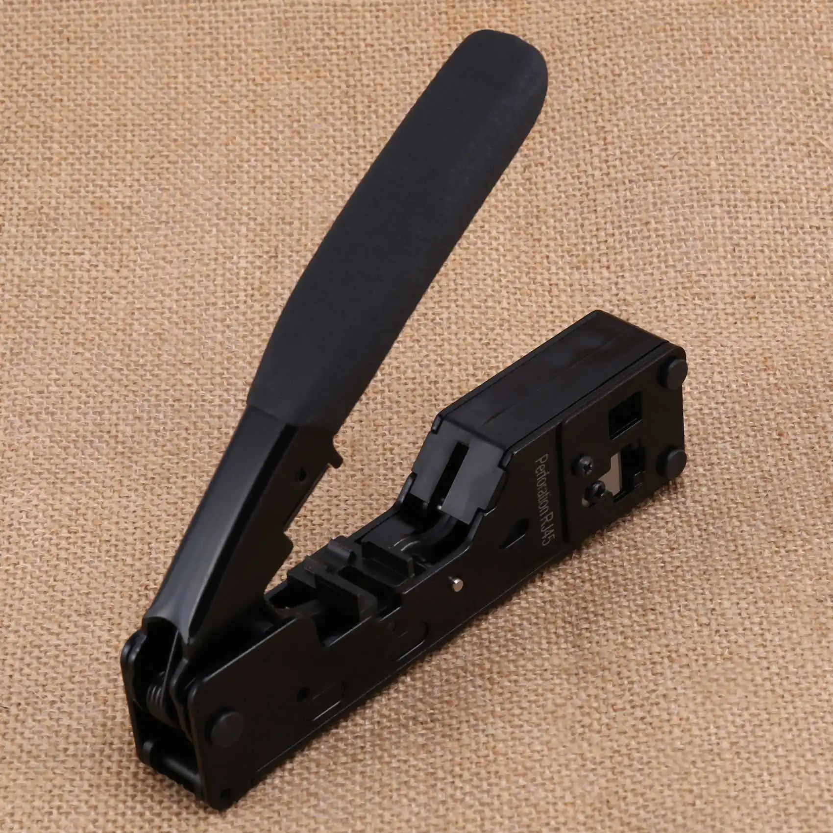 (DT37) Cat5 Cat6 Cat7 Pass Through Crimper for RJ45 RJ12 RJ11 Network Connectors Modular Plugs Ethernet Cables EZ Crimp Tool