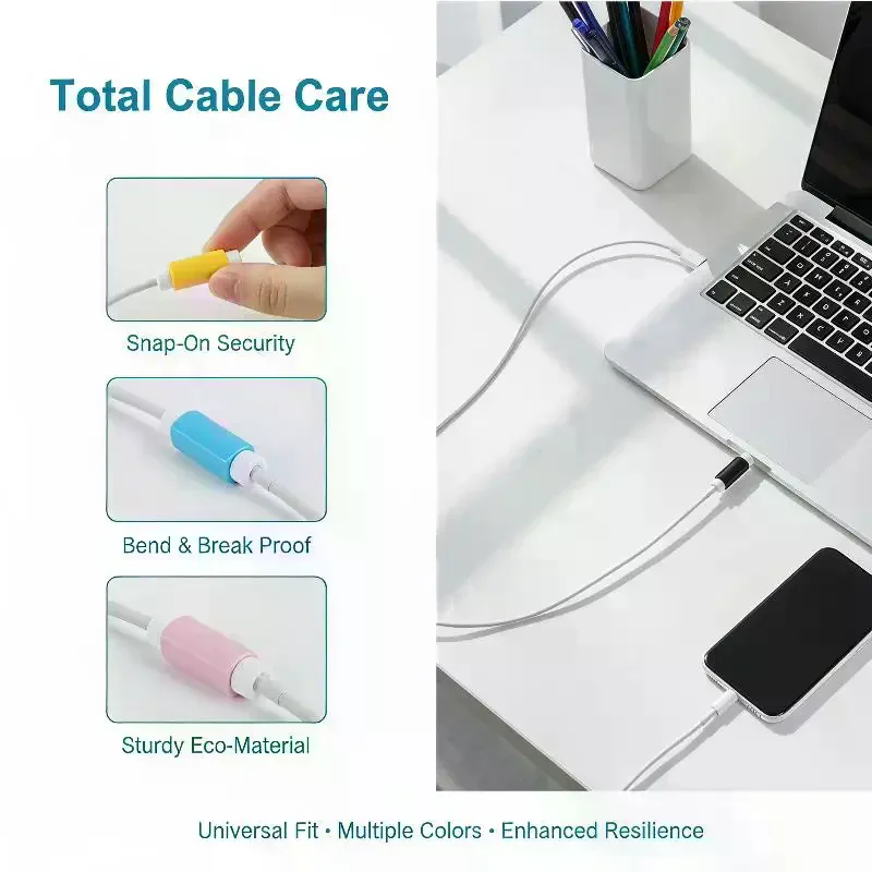 30pcs Data Cable Protectors, Charger Safety Clips, Anti-Bend And Bite-Resistant Charging Cable Covers