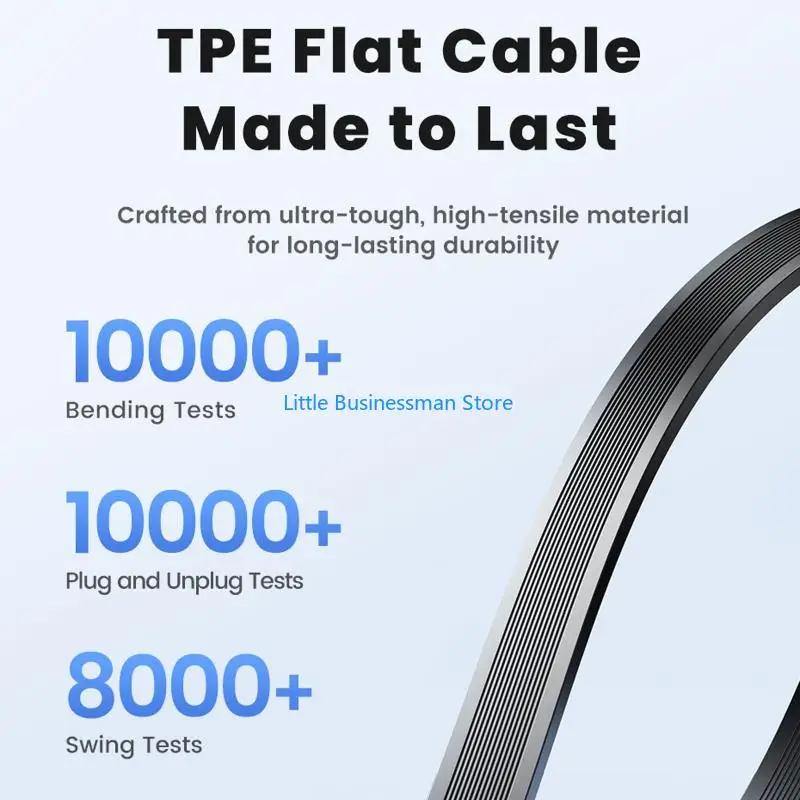100W Type C Fast Charging Cable, 480Mbps USB C to USB C Data Cord with Small Carry Case for Travel Desk and Commute Charging