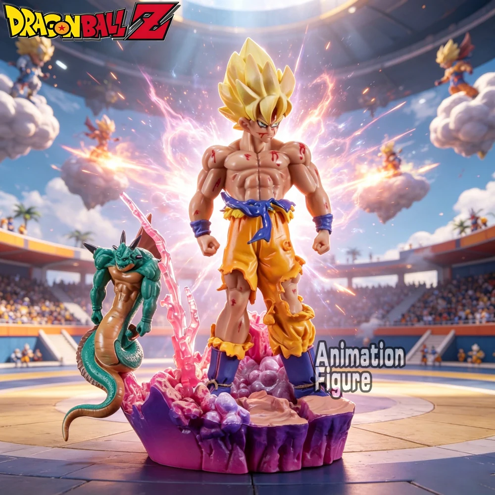 14cm Anime Dragon Ball Z Figur Super Saiyan Goku Actionfiguren PVC-Statue Desktop-Ornament Sammlermodell Spielzeug Geschenke