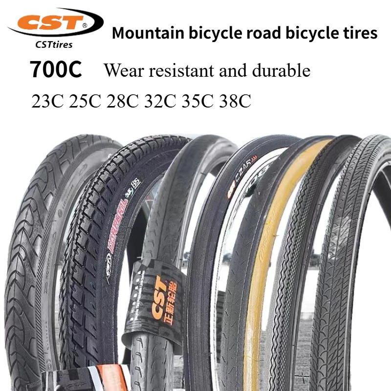 CST Bicycle tires 700C stab-resistant Mountain Bike E-Bike Road bicycle Tire 23C 25C 28C Wear-Resisting 32C 35C 38C tires