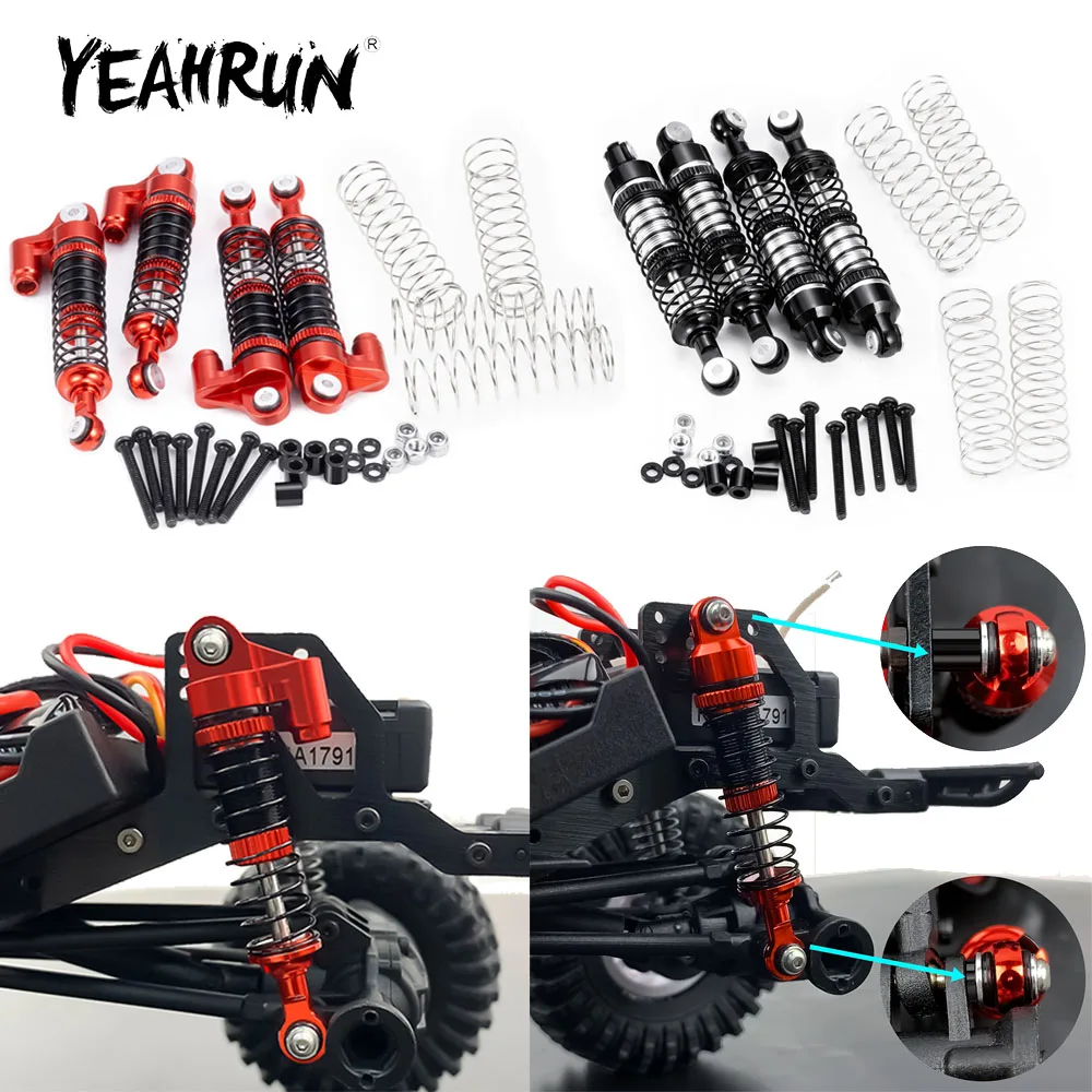 

YEAHRUN 1 комплект амортизаторов из алюминиевого сплава для Redcat Ascent 1/18 RC Crawler, детали для обновления автомобиля