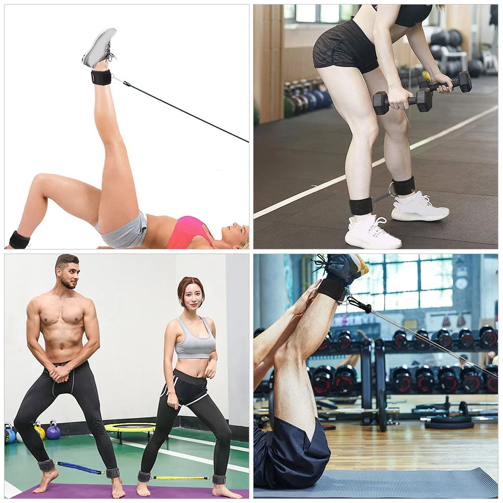 

2 Pcs Bands Ankle Straps Wraps for Cable Machine Sports Gym Fitness Accessories