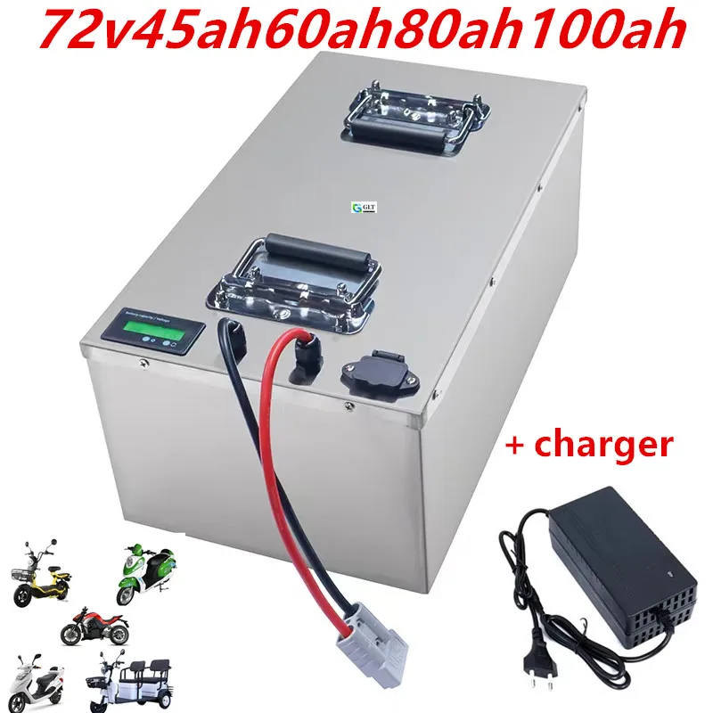 Lifepo4 High Capacity 72V Lithium Battery 50Ah-200Ah for Electric Scooter Motorcycle Tricycle Car Quad - Rechargeable Battery