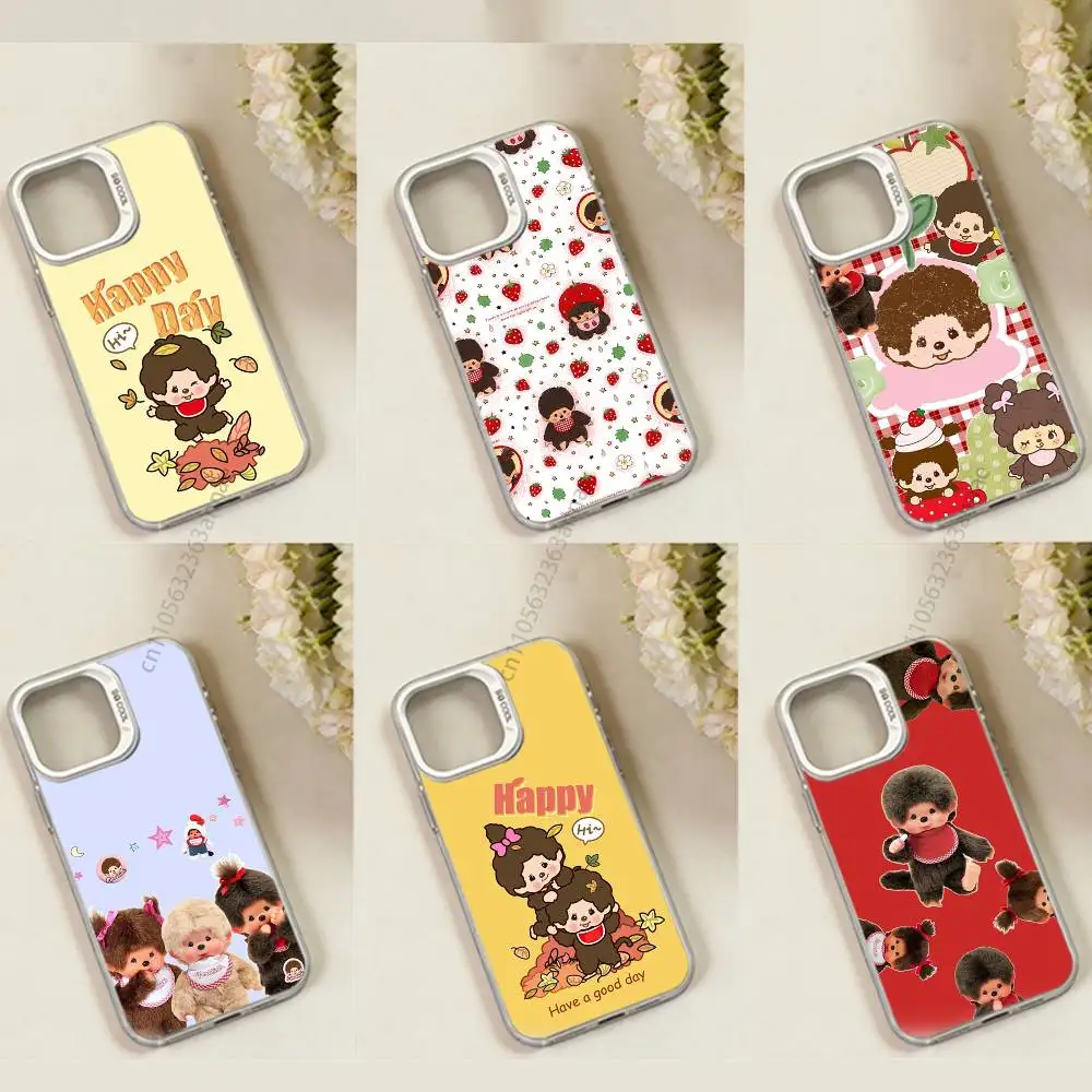 

Cute Monchhichis Phone Case For iPhone 17,16,15,14,13,12,11,Pro,Max,Plus,Mini,X,XS,XR,8,S,SE Soft Black Case
