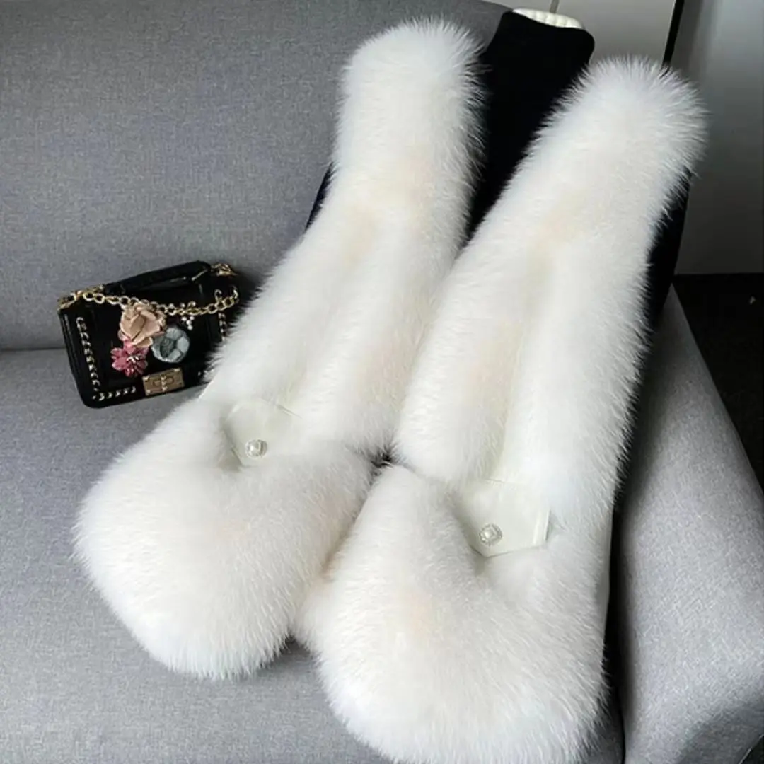 2025년 신상 가을 겨울 퍼 베스트 여성용 스플라이스드 슬리브리스 퍼 재킷 캐주얼하고 다재다능한 패션 디자인 감각 XT1809