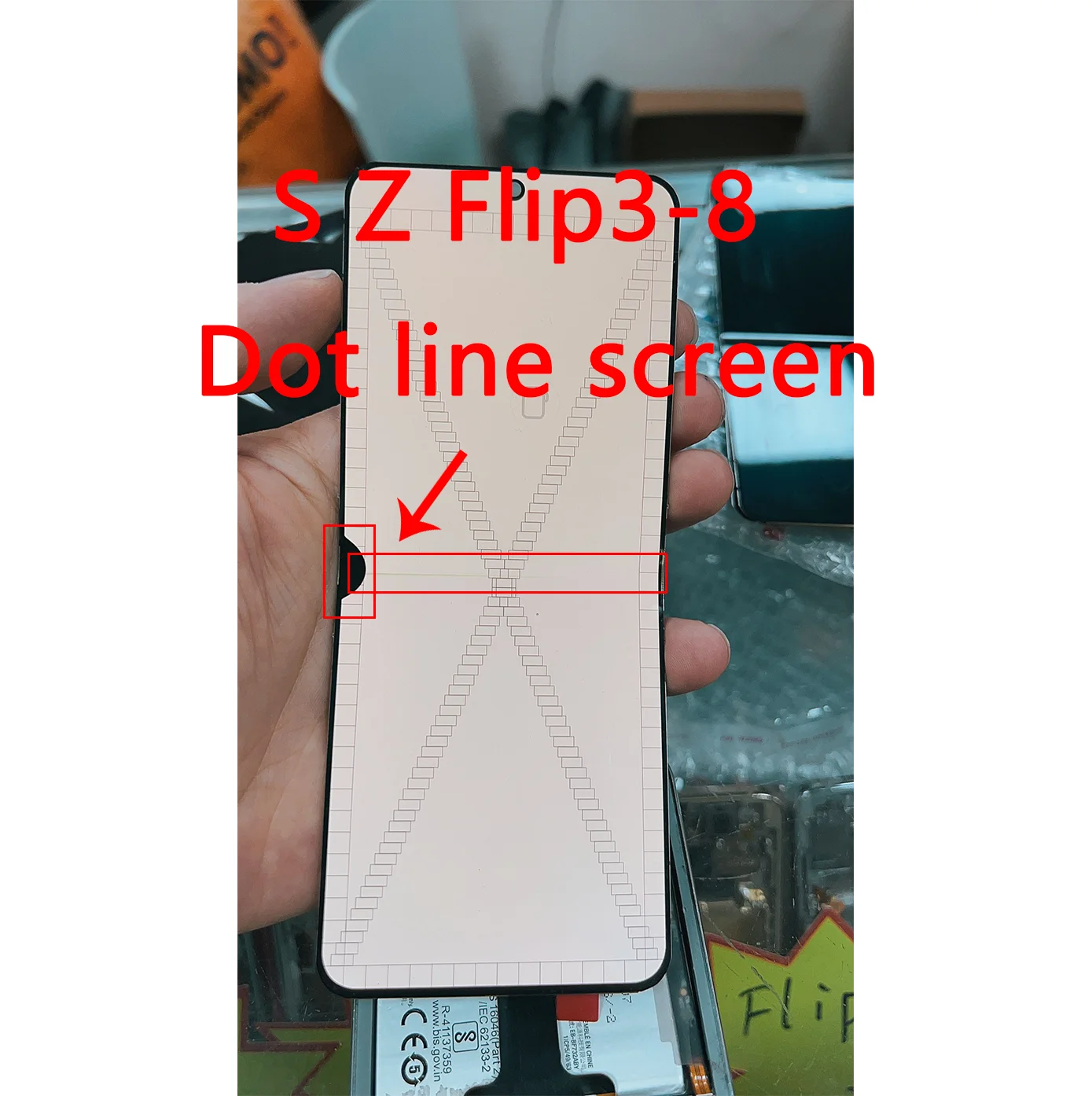 With Defect burn shadows LCD For Samsung Z Flip 3 SM-F7110 F711 F711B LCD Display Touch Screen Assembly Replacement parts  LCD