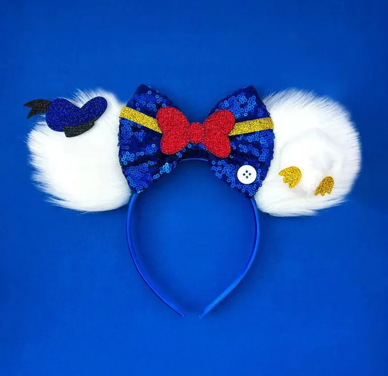 Klassisches Mickey-Maus-Ohren-Stirnband, Donald Duck Haariges Stirnband, Freizeitpark-Party-Stirnband-Dekoration – Detail 10