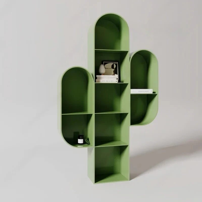 Y1 Italian paint bookshelf solid wood modern simple multi-functional shelf bookshelf display cabinet customization