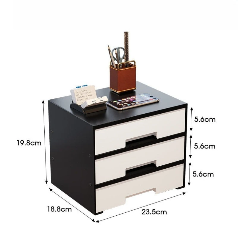 Minimalist Carbon Steel Drawer Cabinet Desk File Organizer Multi-Tier Bookshelf Large Capacity Storage Rack for Office & Student