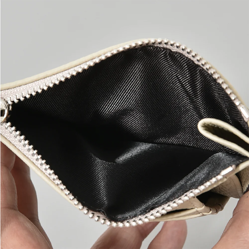 Genuine Leather Card Wallet Portable Credit Card Holder Brand Luxury Custom Letter Fashion Coin Purse Mini Money Bag Cardholder