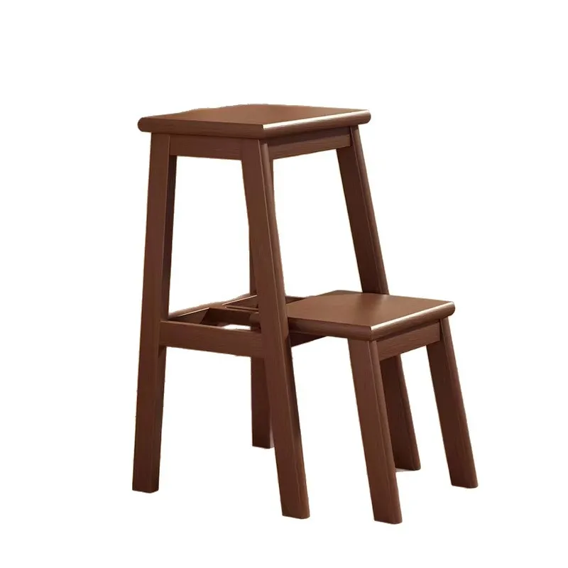 

Solid wood ladder stool household pull-out ladder stool dual-purpose multi-purpose storage