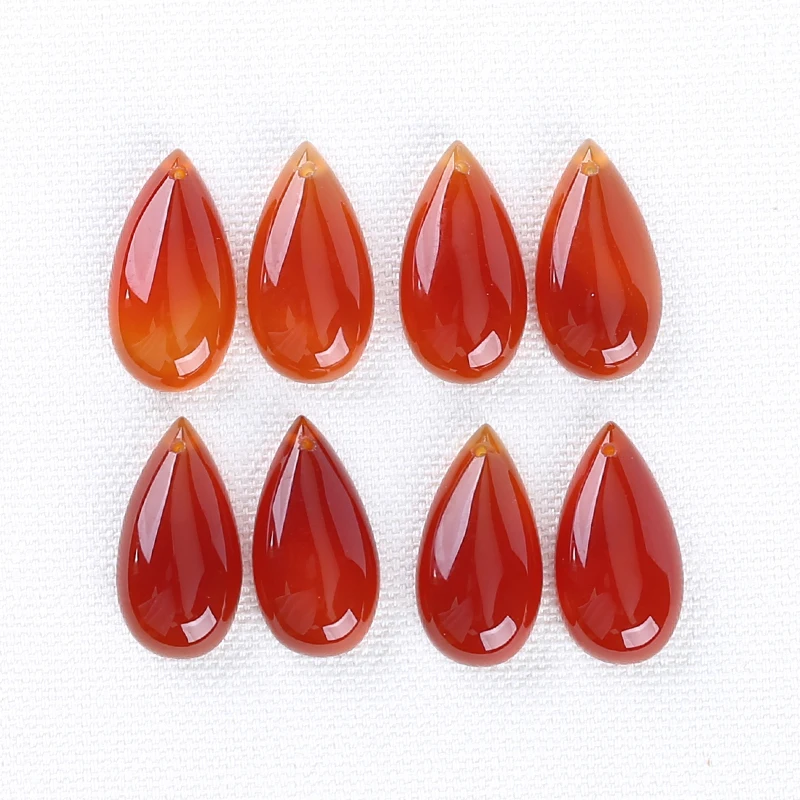 Natural Stone Red Agate Earring Beads 24x17x7mm 6g Semiprecious Stone Fashion Jewelry Women Earrings Accessories