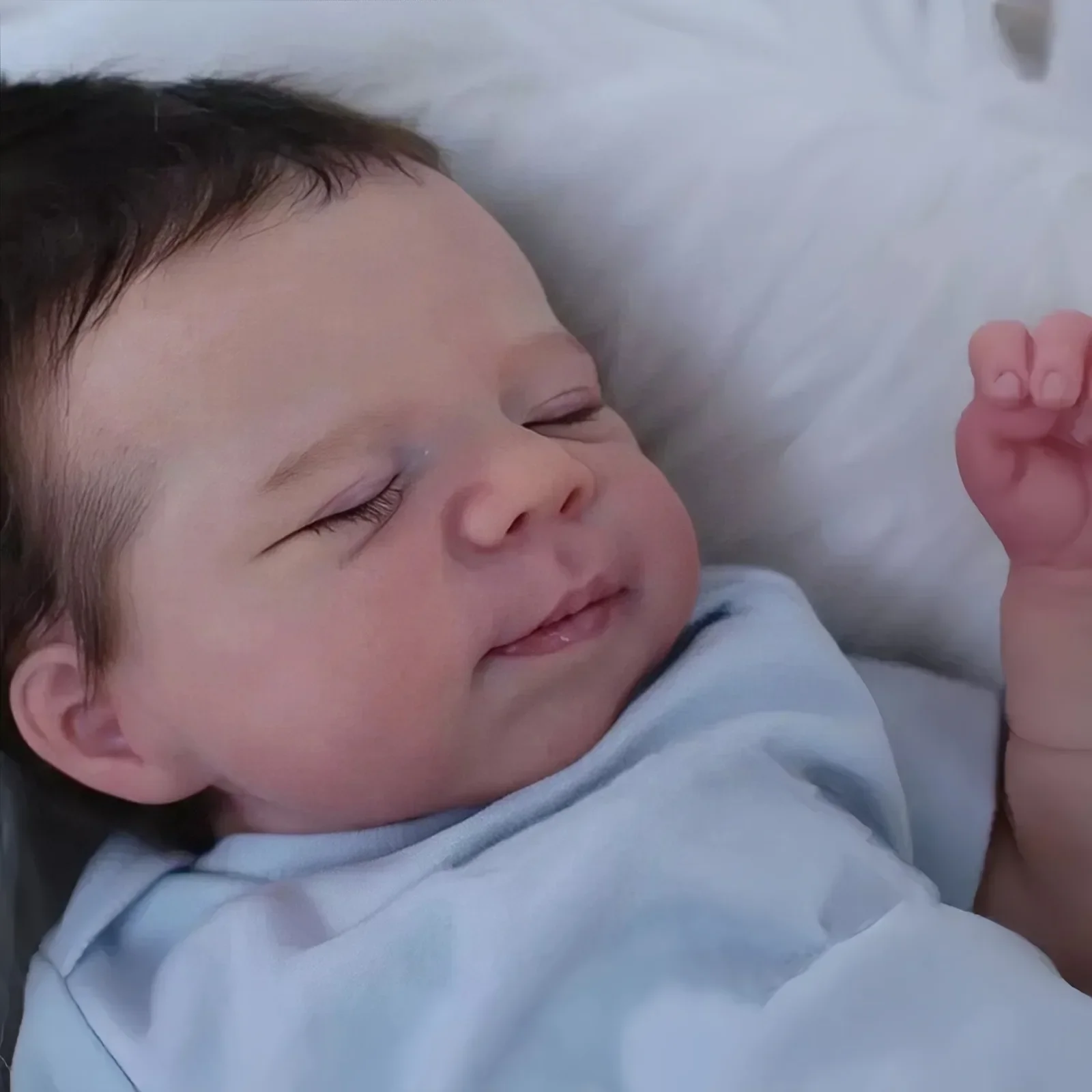 Risbecko 19 inch al geschilderd afgewerkte herboren babypop - handgemaakte herboren Preemie baby pasgeboren kinderen speelgoed cadeau meisje poppen