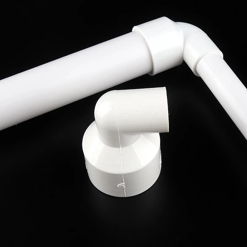 White PVC Reducing 90 Degree Elbow Water Pipe Adapter 25-110mm Fish Tank Garden Irrigation Tube Joint Fittings 1-10pcs/lot