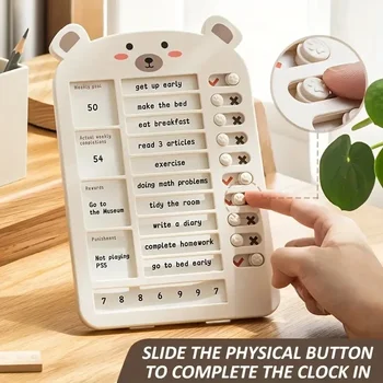 週間計画ブック かわいい文房具 報酬と罰のタスク かわいい成長 自己規律 時計整理表 ノートブック