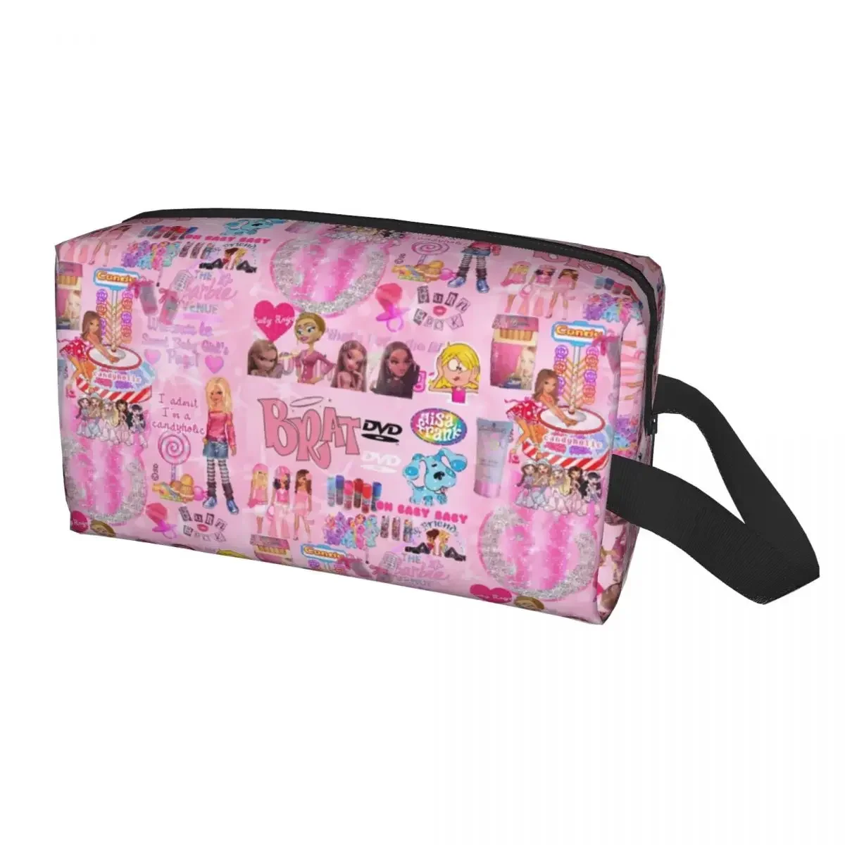 Trousse de toilette de collage esthétique personnalisée pour femmes, trousse de rangement de maquillage cosmétique Anime, trousse Dopp de dessin animé Manga, trousse de beauté EvaluLady