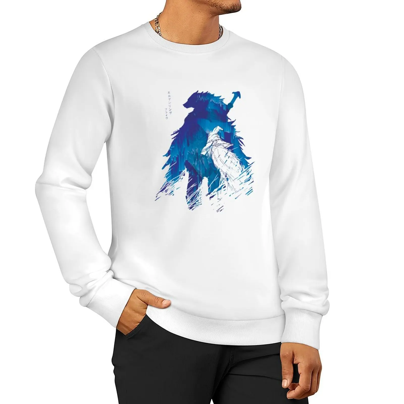 

Wolf and The WItch L.Version: Blaidd and Ranni Sweatshirt korean style clothes autumn sweatshirts men