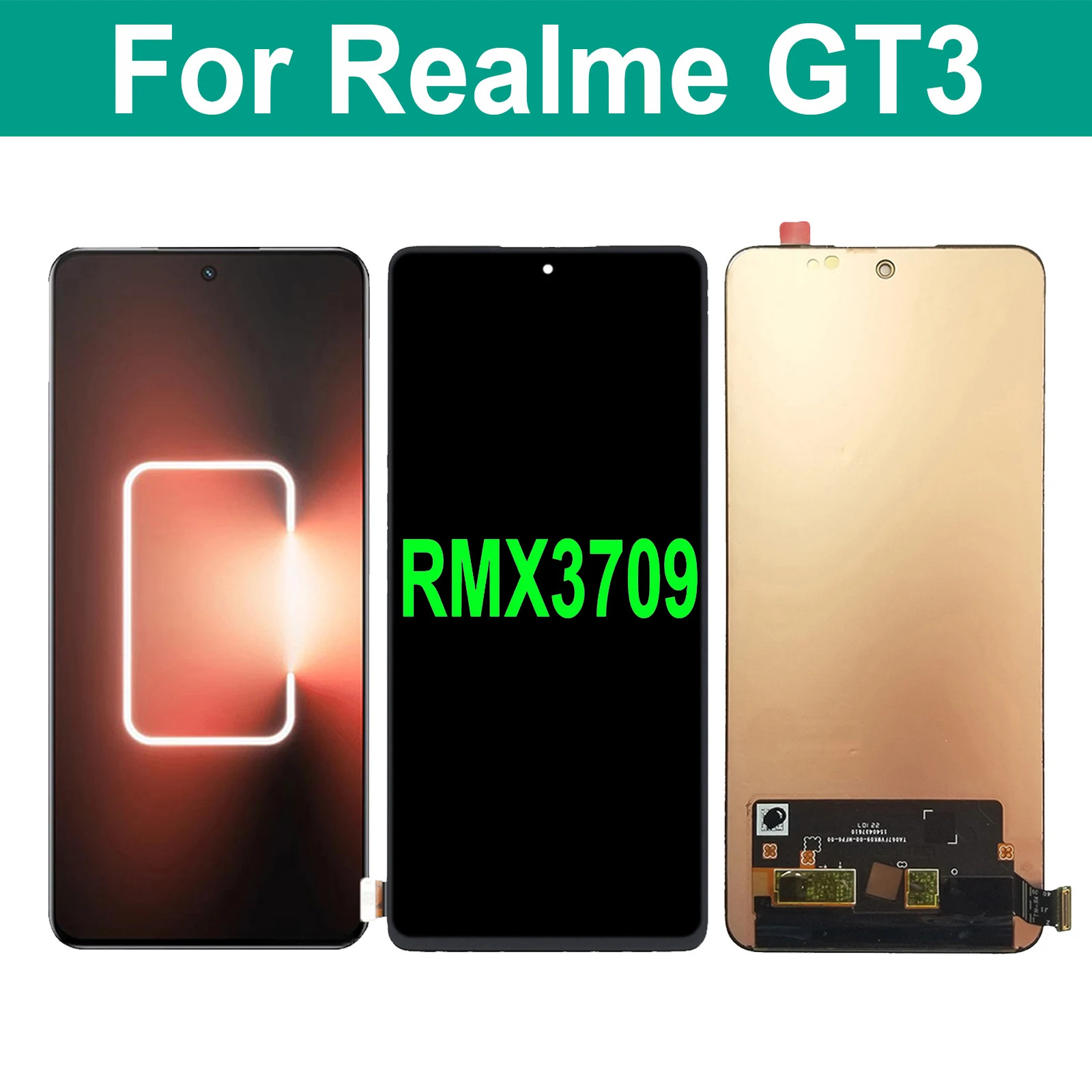 AMOLED For Realme GT3 240W RMX3709 LCD Display Touch Screen Digitizer Assembly