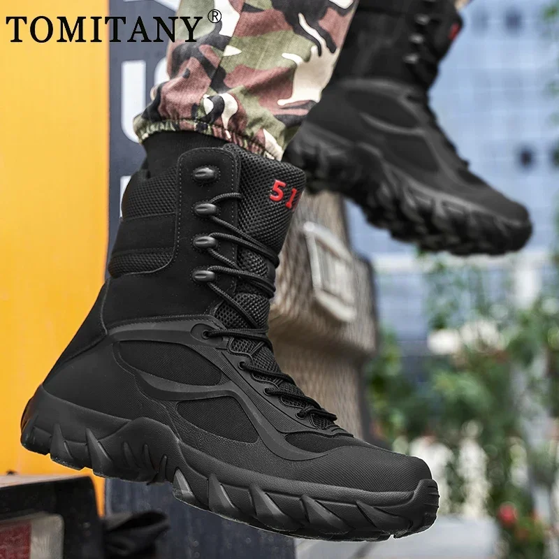 Botas militares tácticas al tobillo de invierno para exteriores - imagen 5