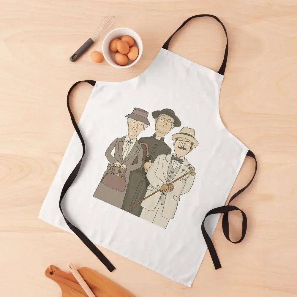 Poirot, Marple and Father Brown Apron Sexy Things For The Kitchen Kitchen Items For Home Manicurists Apron