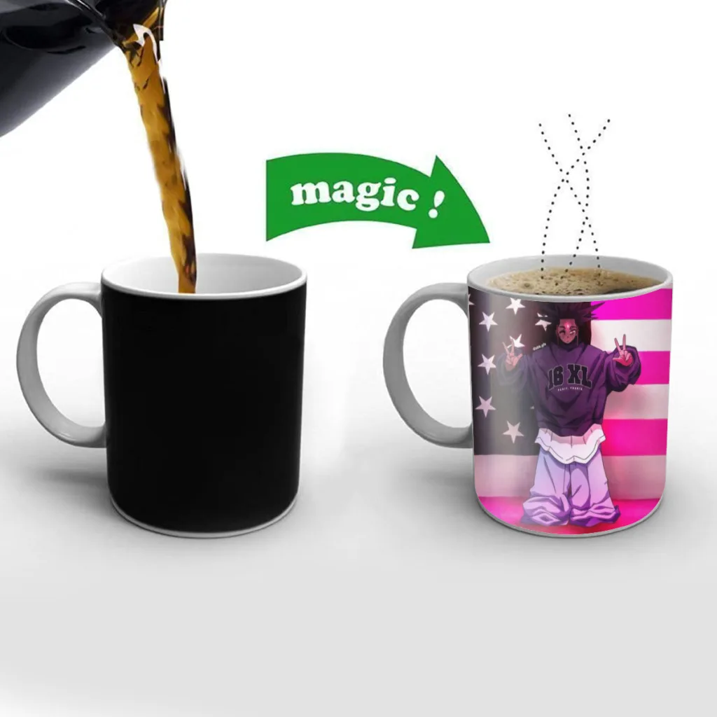 

Singer L-Lil U-Uzi Vert Symere Woods Simplicity Free shipping Mug Changing Color Ceramic Coffee Mugs Magic Tea Cup Best Gift