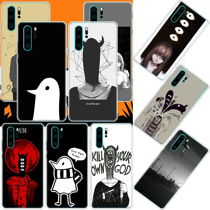 Oyasumi Punpun Phone Case For Huawei Mate 40 Pro 30 20 Lite 10 Huawei P30 Lite P50 Pro P40 P20 P10 Cover Coque