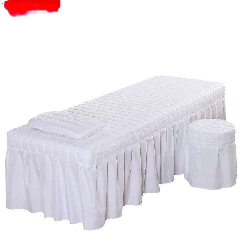 Beauty bed cover three-piece set: stool cover and pillowcase