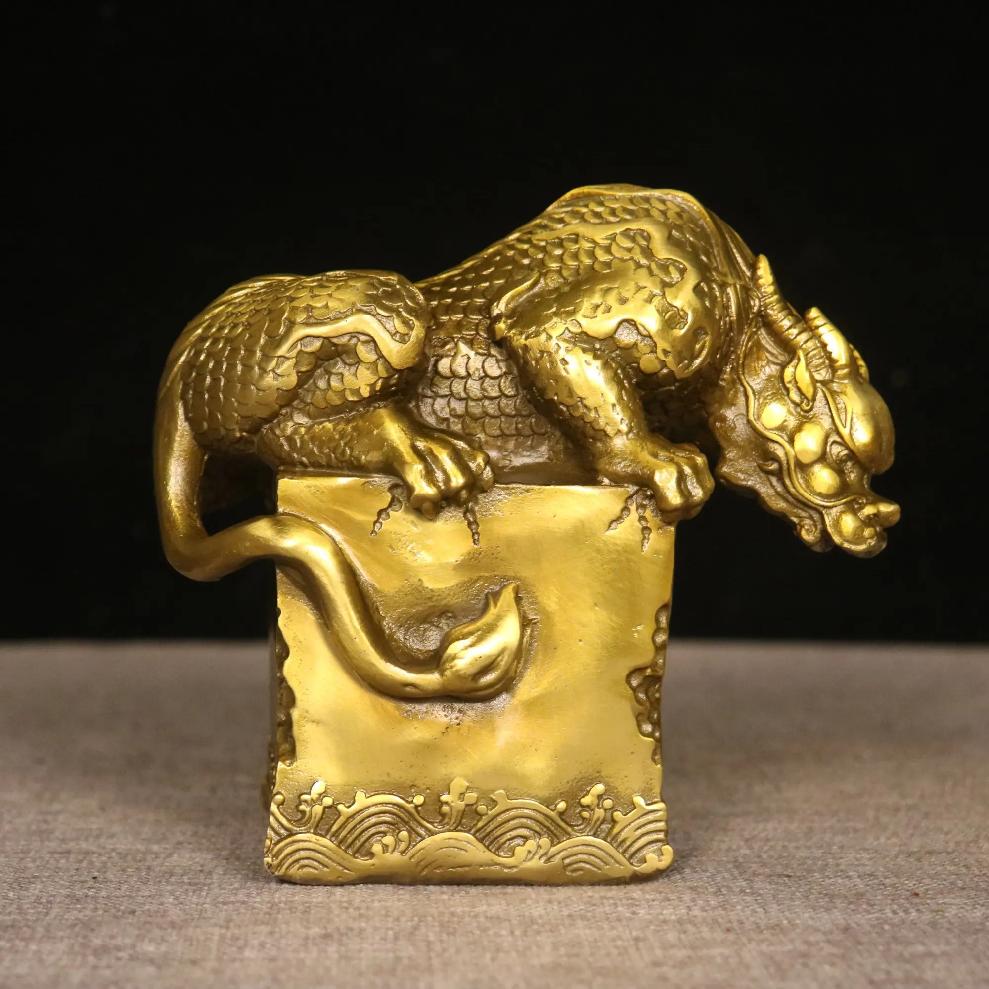 

Статуя Шау из чистой меди в античном стиле Чжэнь Шуй, высокопроизводительная фигурка фэн-шуй