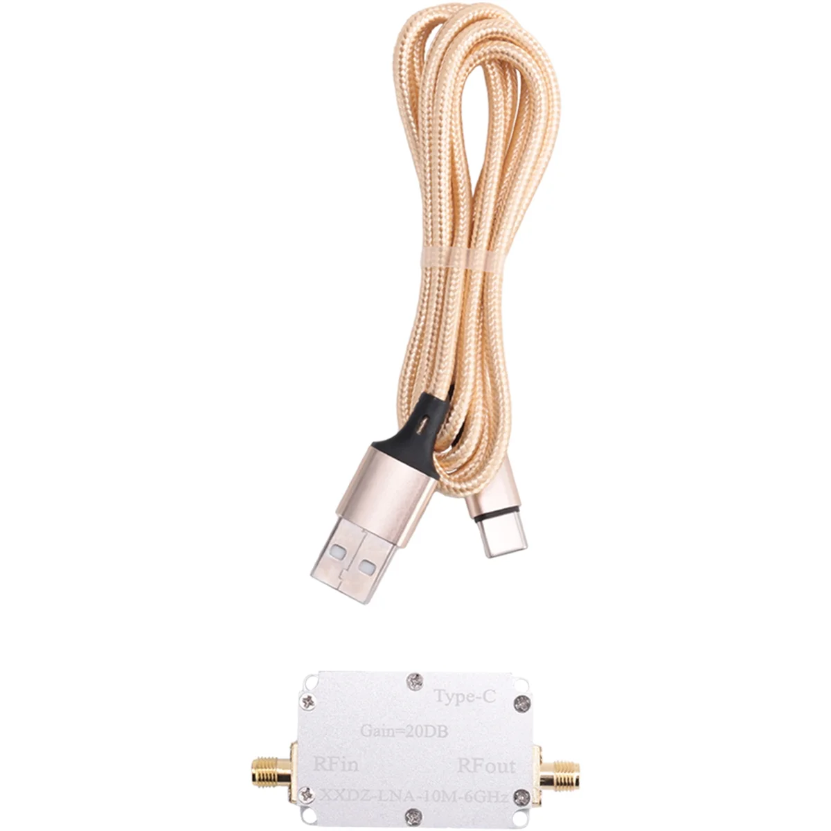 Amplificador de baixo ruído de 10m-6ghz ganho 20db alta planicidade lna rf sinal receptor de condução frontal para rádio fm, 20db