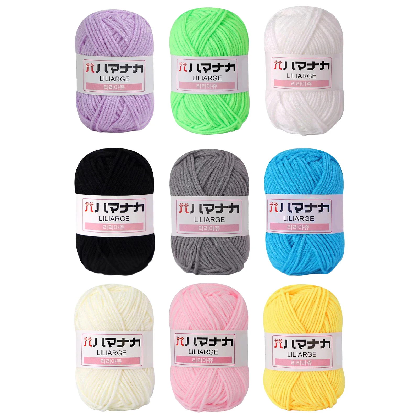 

Solid Color Yarns for Hand Knitting Crochet Bag Doll Blanket Sweaters Various Handmade DIY Anti-static Anti-tangle Wool Yarns