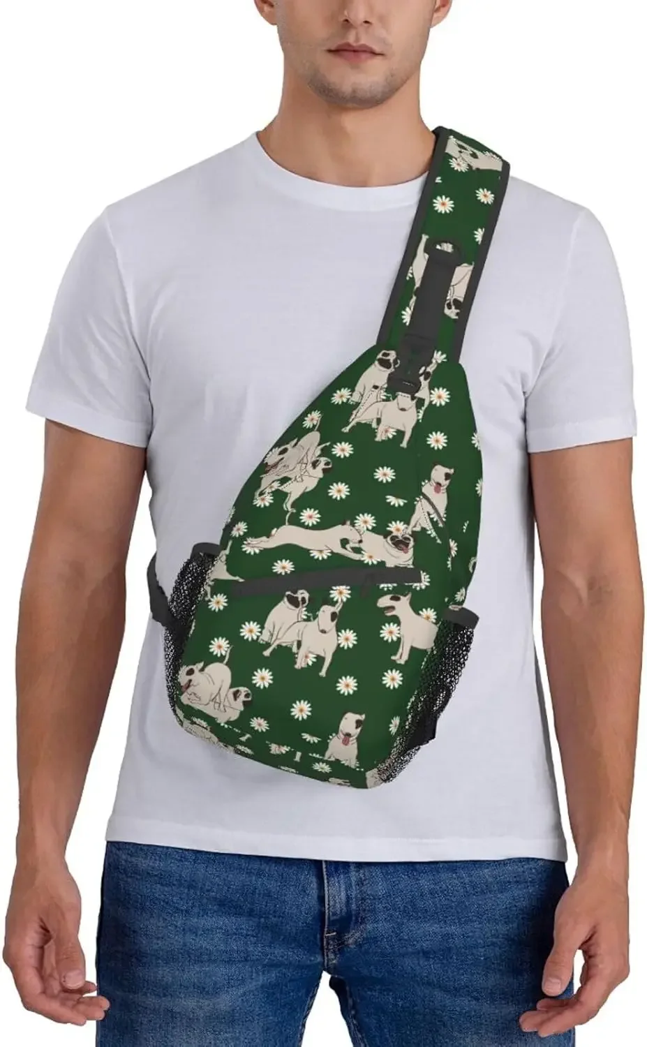 Afbeelding 4: Hond Sling Leuke Crossbody Borst Dagrugzak Casual Rugzak Dierenschouder Leuke herentas