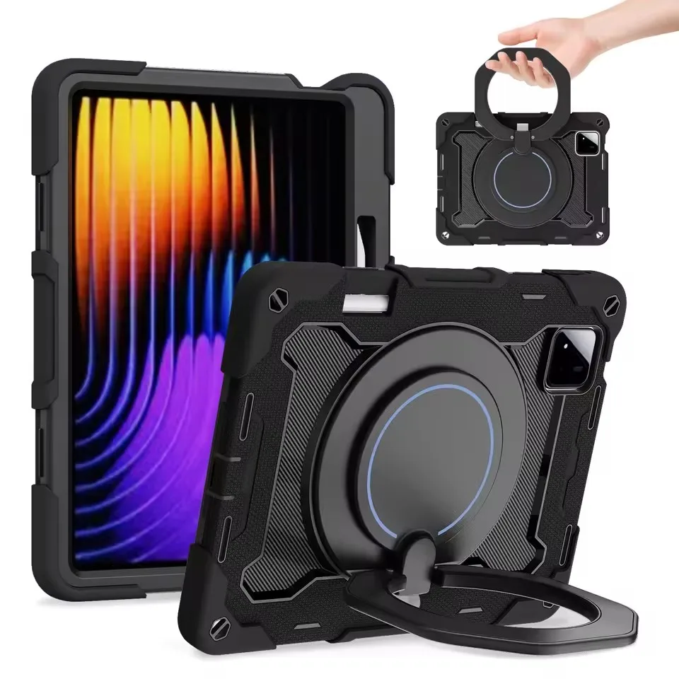 

Чехол для Huawei MatePad Pro 12.2 2024 2025 MRO-W00 MRO-W10, усиленный, с подставкой и вращающейся на 360° ручкой-держателем, противоударный