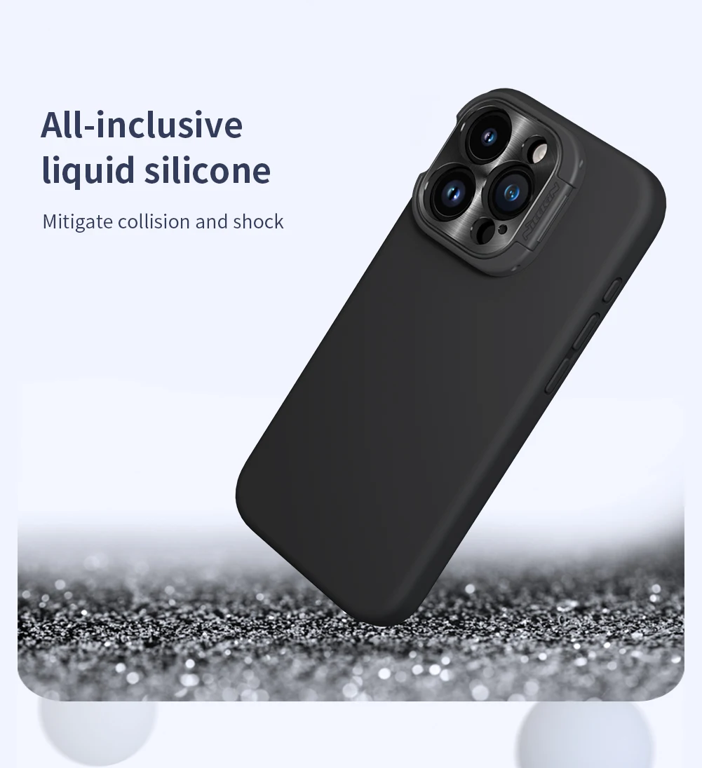 NILLKIN For iPhone 14 pro 15 Pro Max Lens Wing Lens cover bracket protective case border Magnetic phone case protective cover