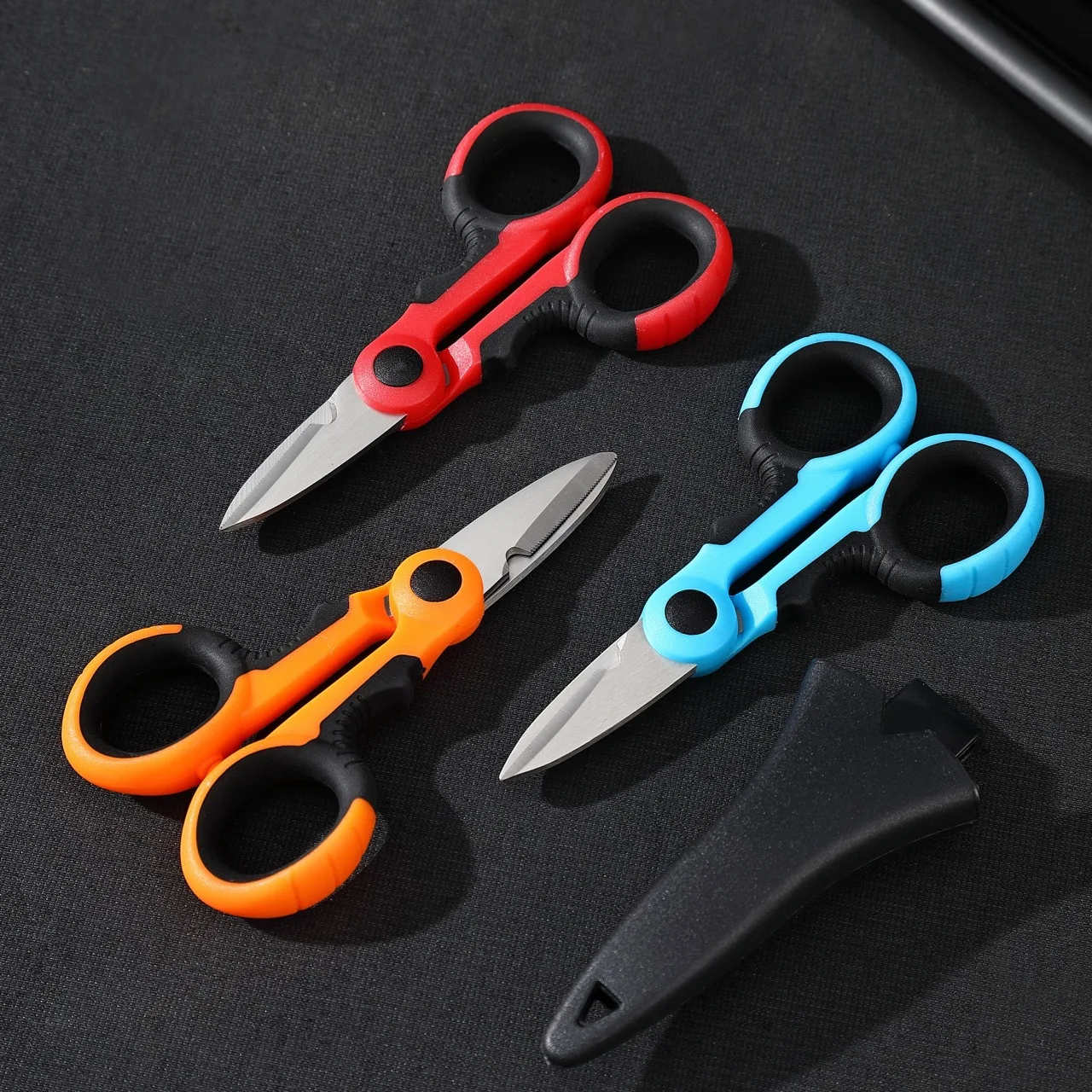 420 Stainless Steel Fishing Scissor Accessories Electrician Portable Scissors Plier Cut PE Braid Line Lure Carp Fishing Tools