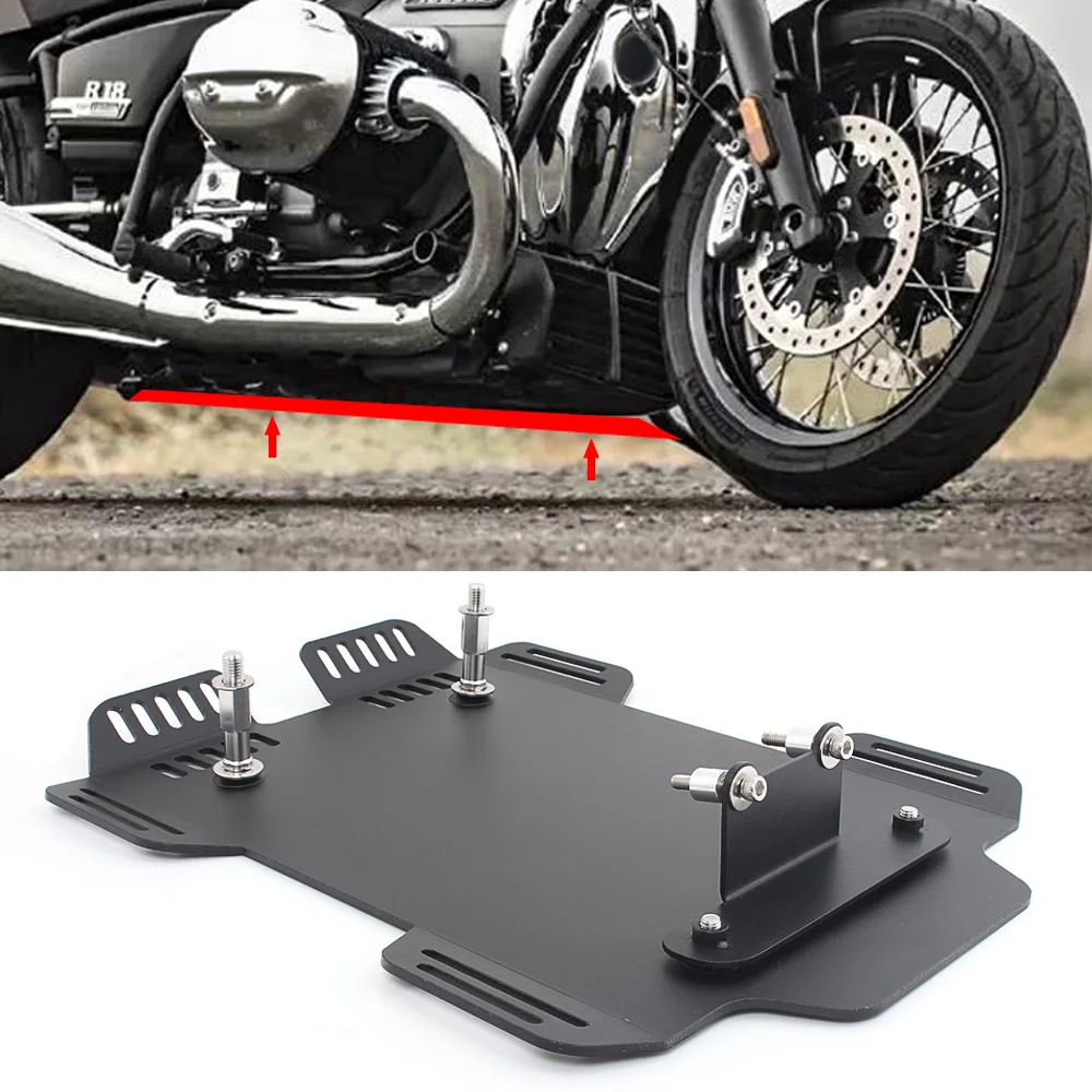 

Motorcycle Black Aluminum CNC Skid Plate Engine Guard Chassis Protection Cover Sump Plate Accessories Fits For BMW R18 2020-2021