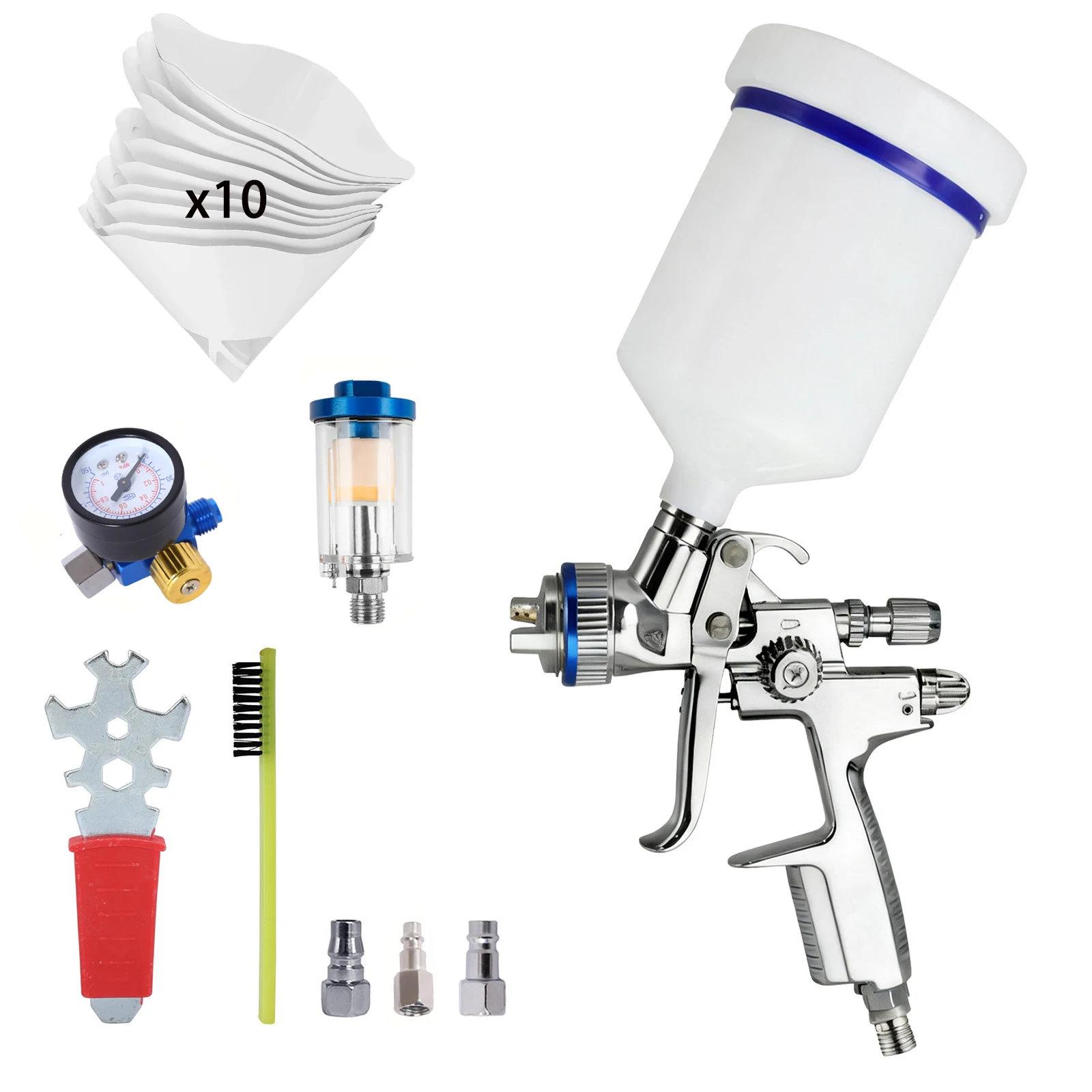 

Пневматический пистолет-распылитель объемом 1,3 мм, 600 мл, гравитационный пистолет-распылитель HVLP, подходит для стен, автомобилей и украшения дома.