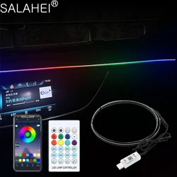 Car LED Interior Ambient Strip Lights RGB Fiber Optic Atmosphere Neon Lighting Kit New APP Remote Control Auto Decorative Lamps