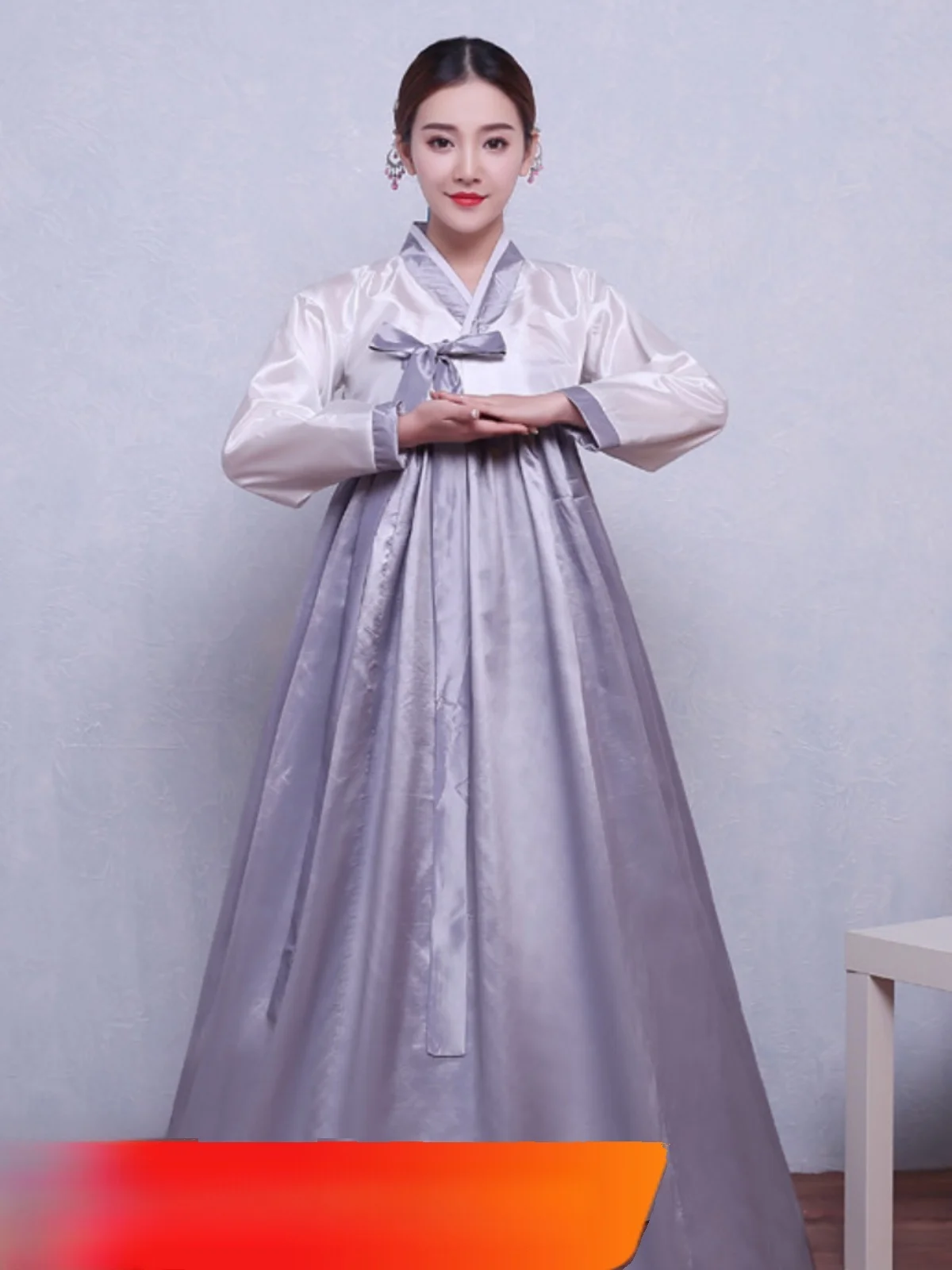 

Traditional Korean Hanbok Skirt Ensemble Women's up Court Stage Faion Daily Ethnic Clothing Fre Ethnic Performance Outfit