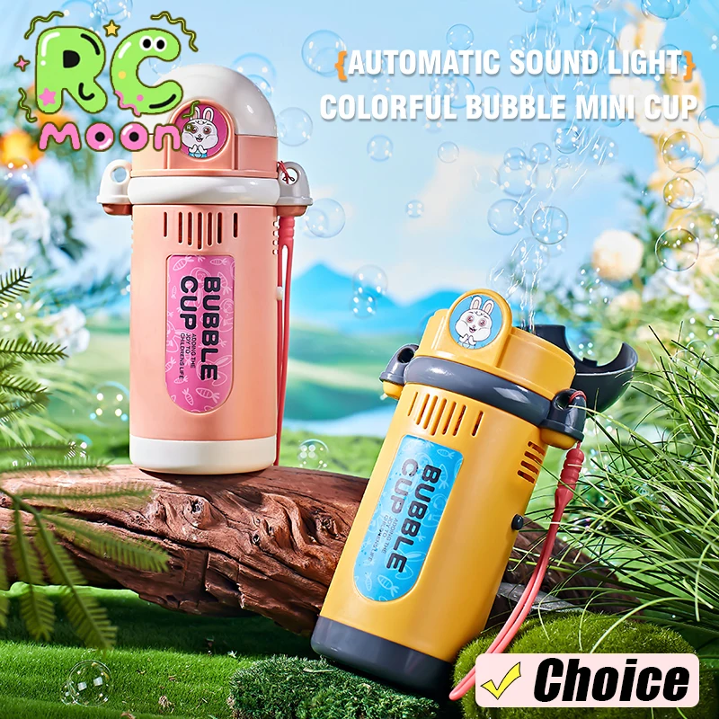 Máquina de burbujas eléctrica, luz de sonido automática, suministro de agua automático, botella de agua, juguete de burbujas, fiesta, juego al aire libre
