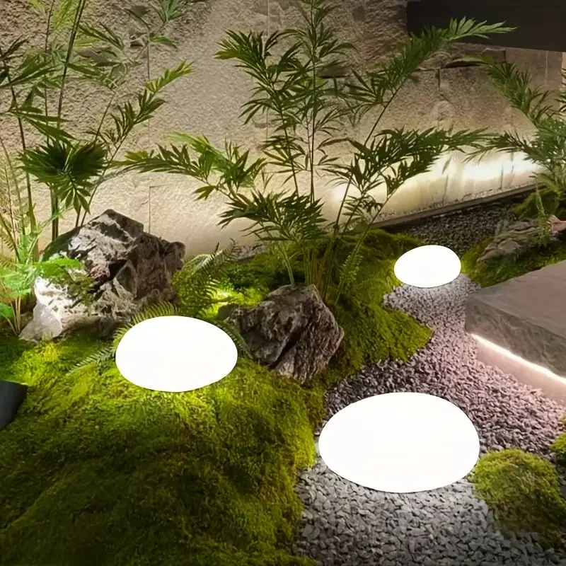 

4-светодиодные гальки на солнечной энергии, декоративная лампа для ландшафтного освещения для садов, газонов, дорожек, бассейнов и праздничных украшений