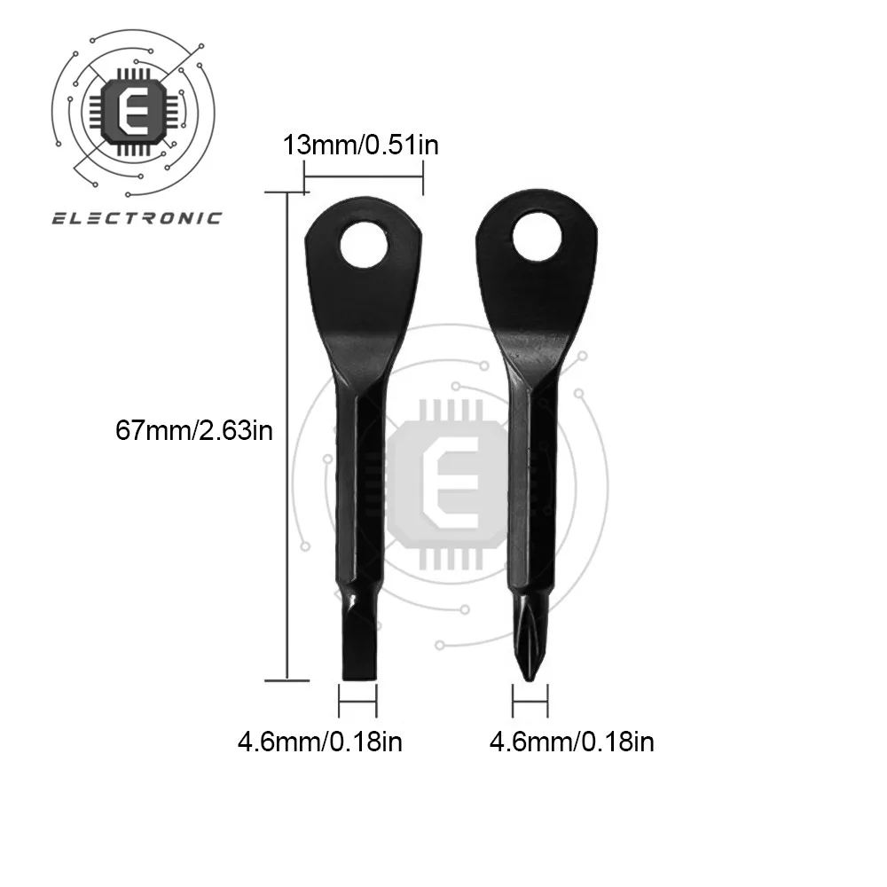 1 Set Stainless Steel Mini EDC Multifunction Screwdriver Key Shape Screwdrivers Pocket Repair Tool